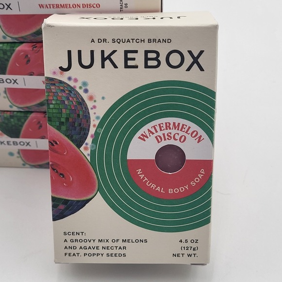 Lot of 4 Jukebox Watermelon Disco Natural Body Bar Soap 4.5oz Heavy Scrub - Picture 2 of 5